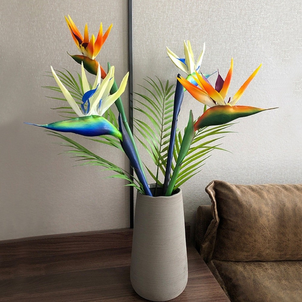 Bird Paradise Strelitzia - Sztuczne kwiaty strelitzii z długim łodygiem,